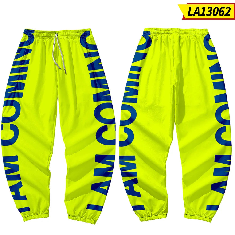 2021 Joggers Harajuku Sweatpant Fashion Men Pocket Cargo Pants Hip Hop Black Print Trousers Sweatpants