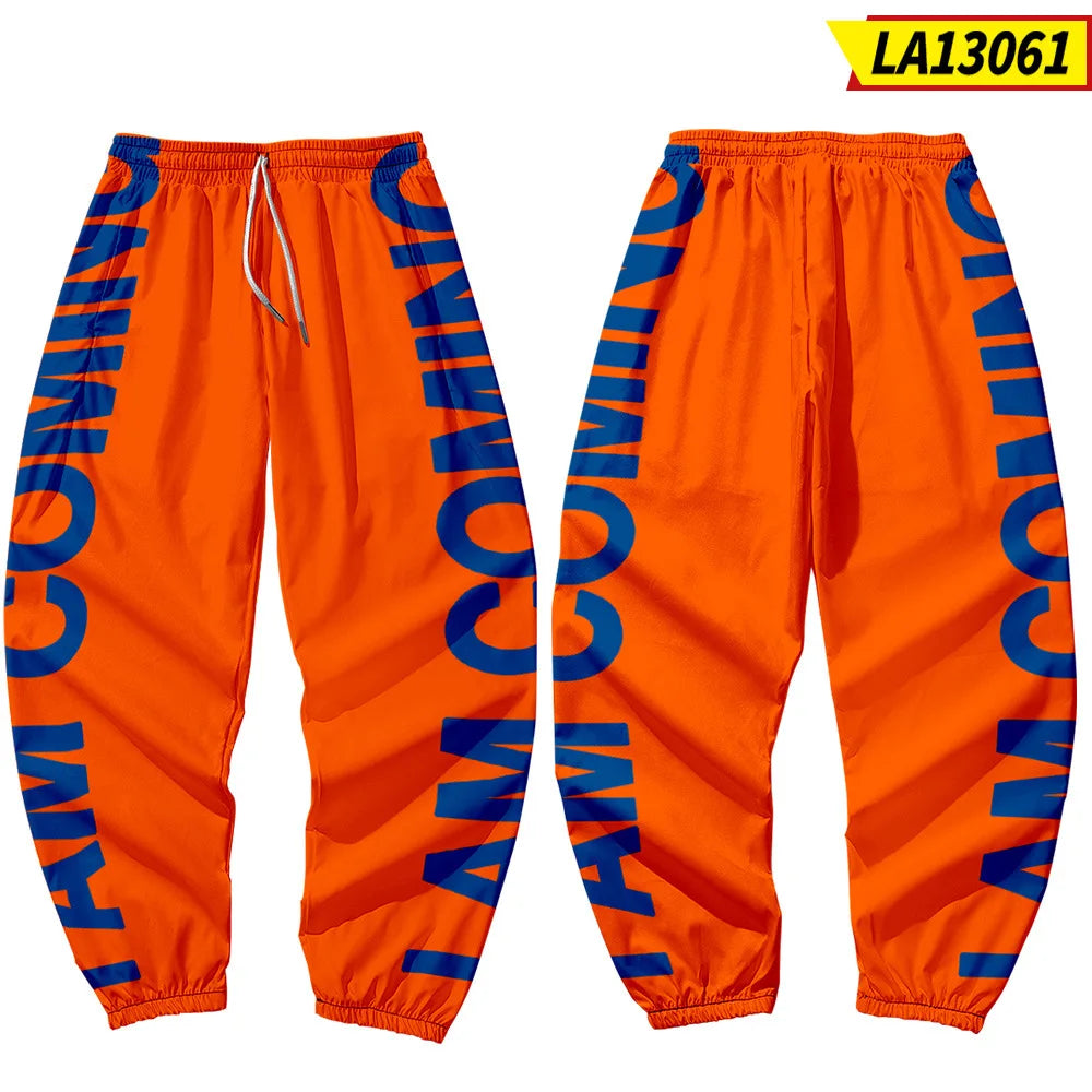 2021 Joggers Harajuku Sweatpant Fashion Men Pocket Cargo Pants Hip Hop Black Print Trousers Sweatpants