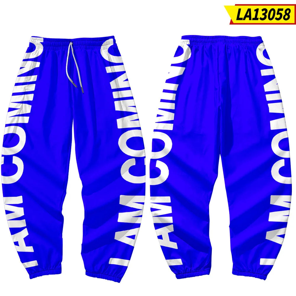 2021 Joggers Harajuku Sweatpant Fashion Men Pocket Cargo Pants Hip Hop Black Print Trousers Sweatpants
