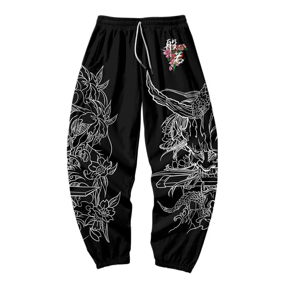 2021 Joggers Harajuku Sweatpant Fashion Men Pocket Cargo Pants Hip Hop Black Print Trousers Sweatpants