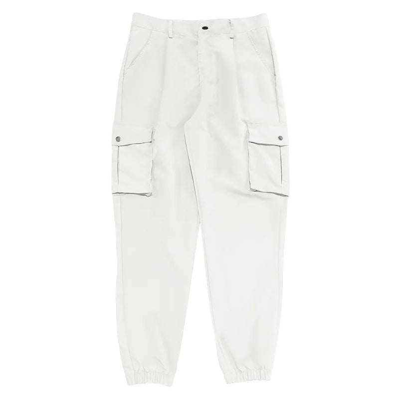 Men's Cargo Jogger Pants Multi Pocket Elastic Waist Casual Trousers