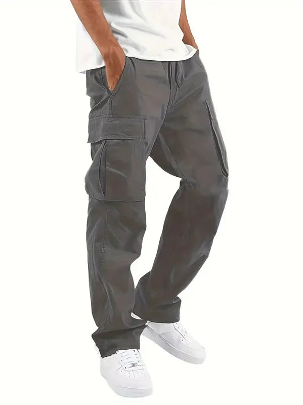 2025Mens Casual Jogger Pants Relaxed Fit Cargo Pants Drawstring Sweatpants Hiking Outdoor Twill Sport Pants