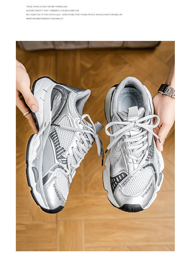 Chunky sneakers summer classic retro breathable comfort men's casual soprts