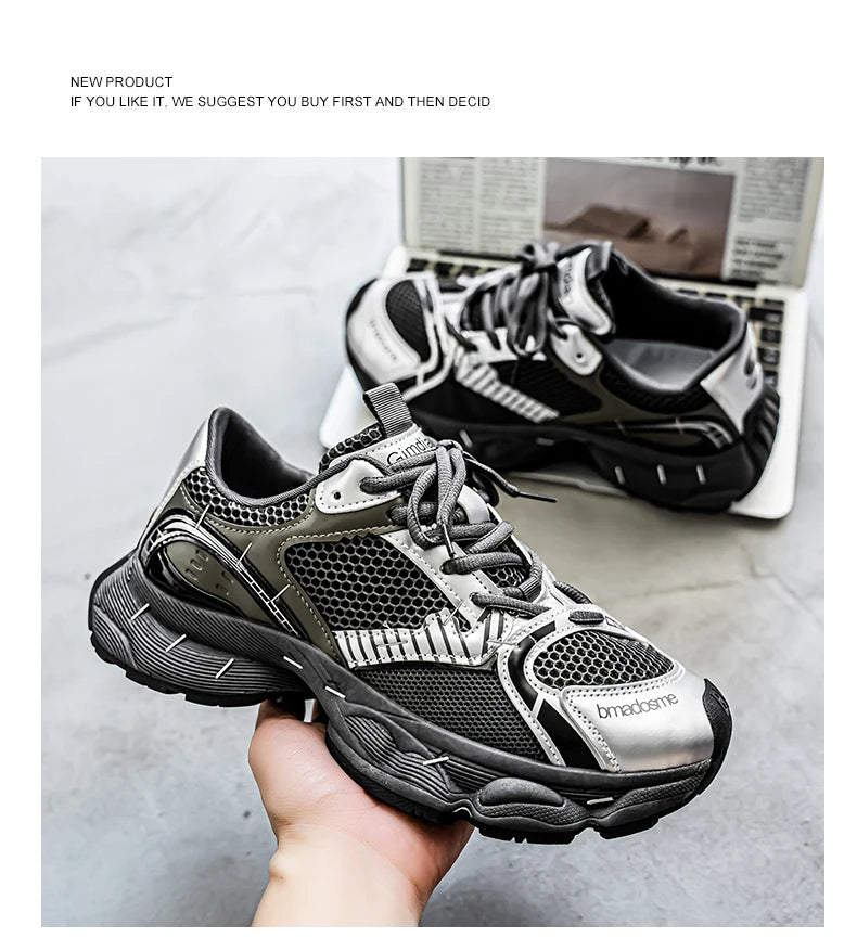 Chunky sneakers summer classic retro breathable comfort men's casual soprts