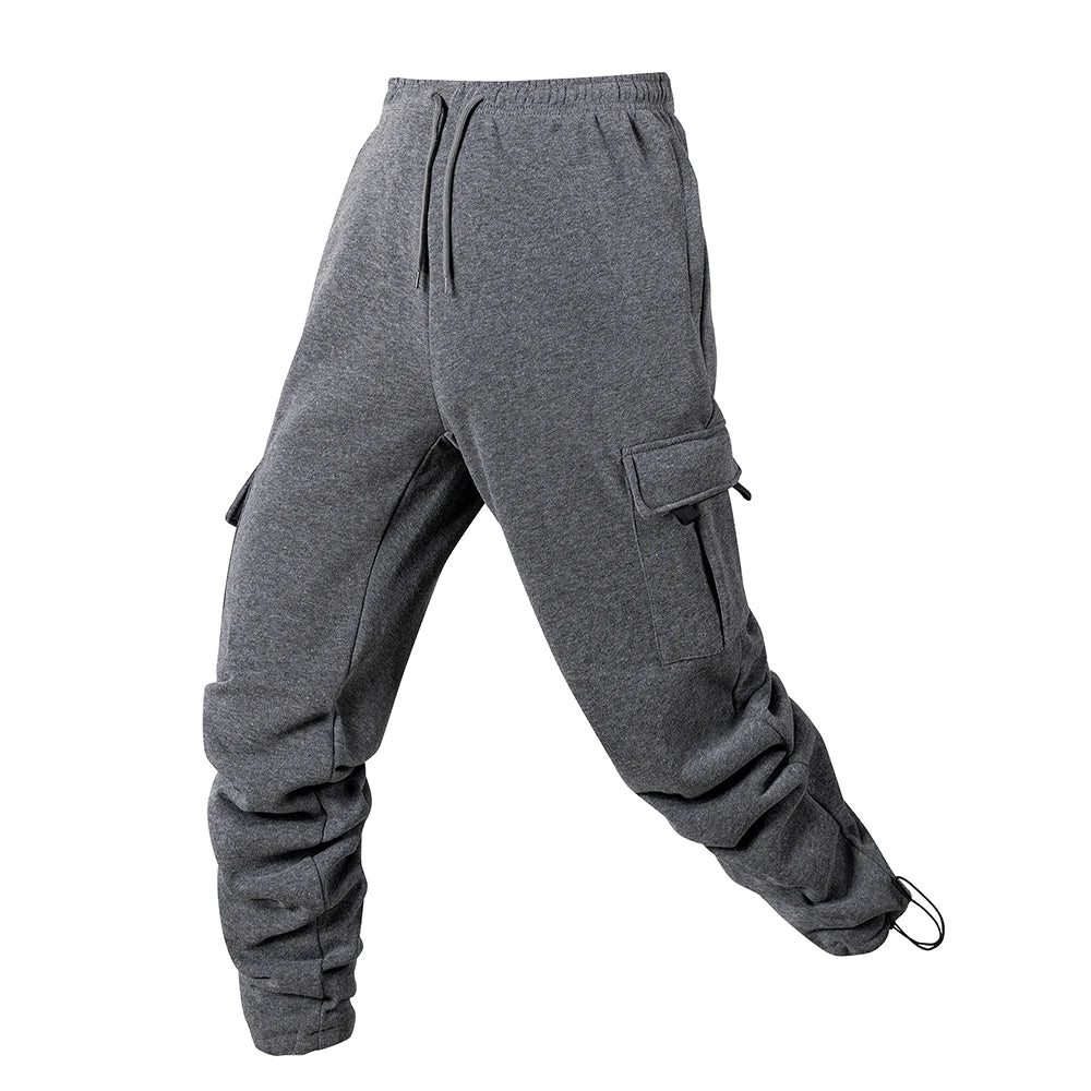 Men's Joggers Pants Loose Drawstring Long Pants Men Multi-pocket Sweatpants