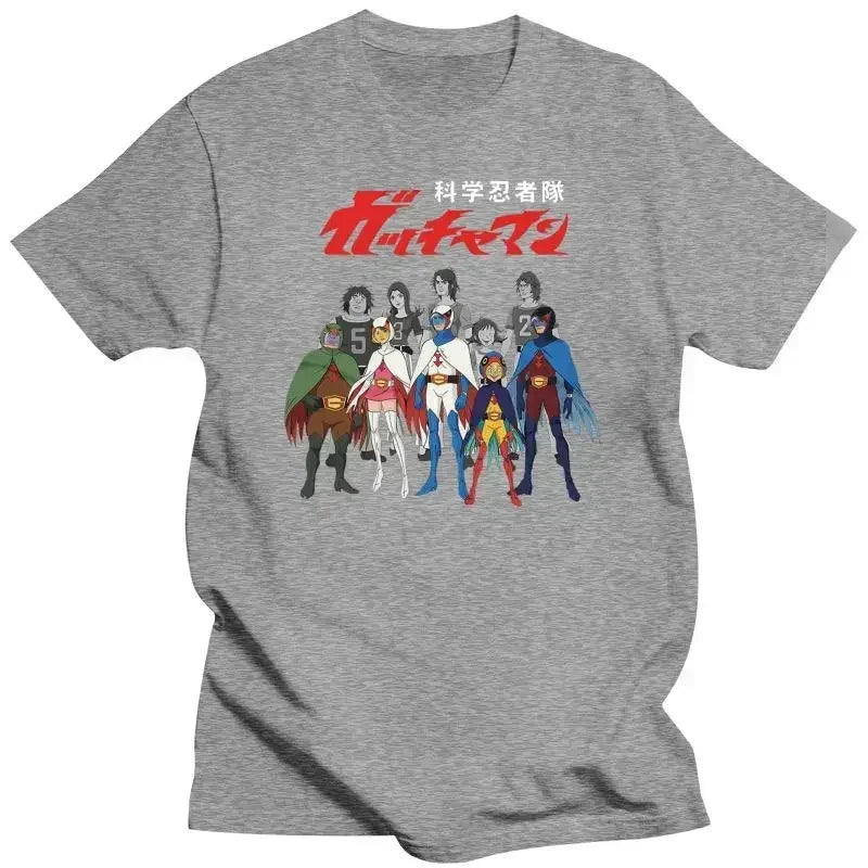 Men Clothing Graphic TShirts Oversized  Battle of The Planets Gatchaman Alter Ego Line-Up  Mens T-Shirt (Black) Oversized Summer