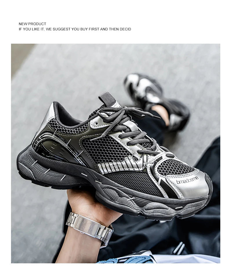 Chunky sneakers summer classic retro breathable comfort men's casual soprts