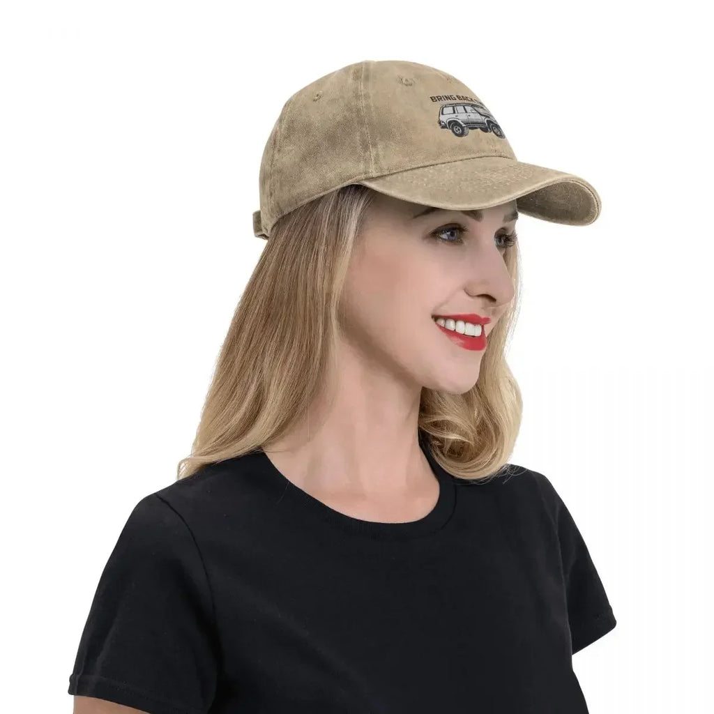 Vintage Land Car Cruiser Baseball Cap Men Women Distressed Cotton Headwear