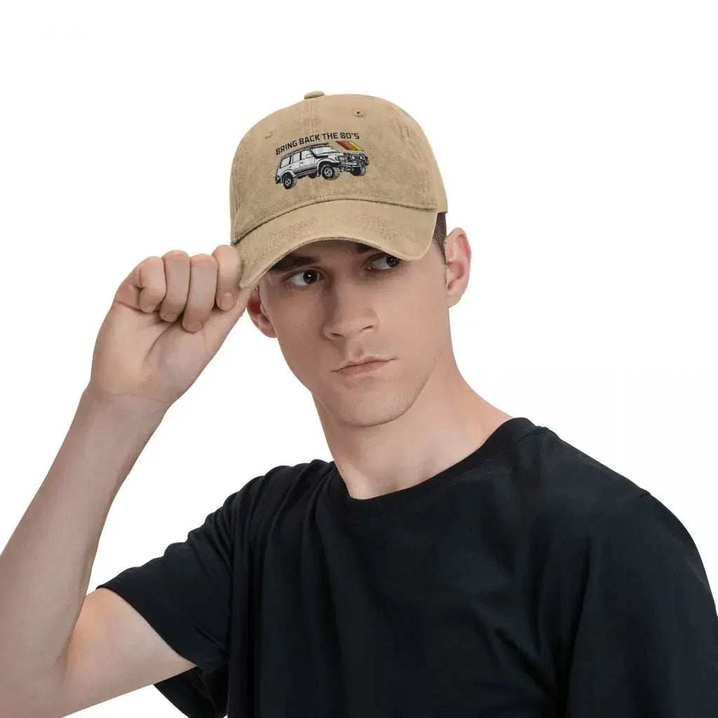 Vintage Land Car Cruiser Baseball Cap Men Women Distressed Cotton Headwear