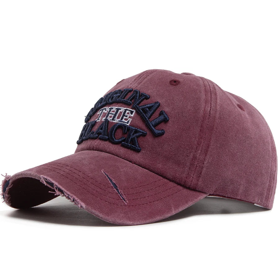 Vintage Baseball Cap Men Women Letter Embroidery Snapback Spring Summer Washed