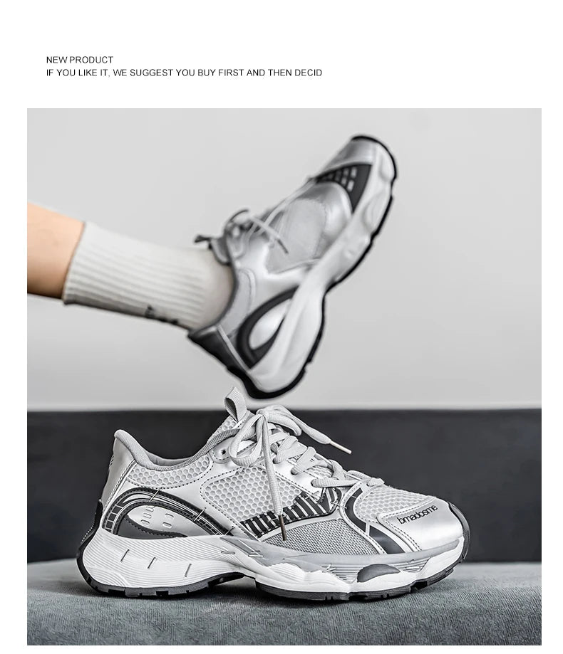 Chunky sneakers summer classic retro breathable comfort men's casual soprts