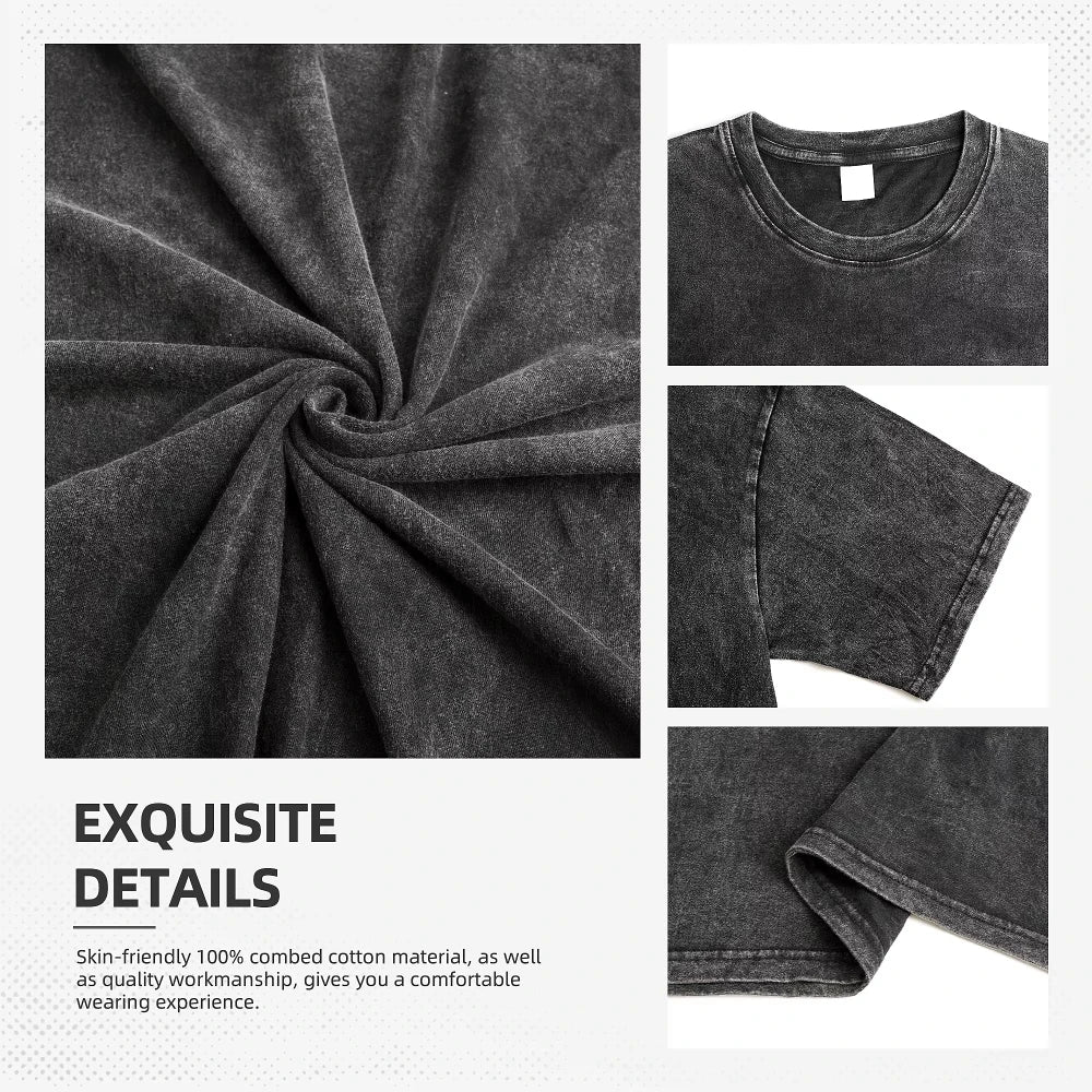 Oversized Washed T Shirts Silent Hill Vintage Cotton T-Shirts Blasphemous Fashion