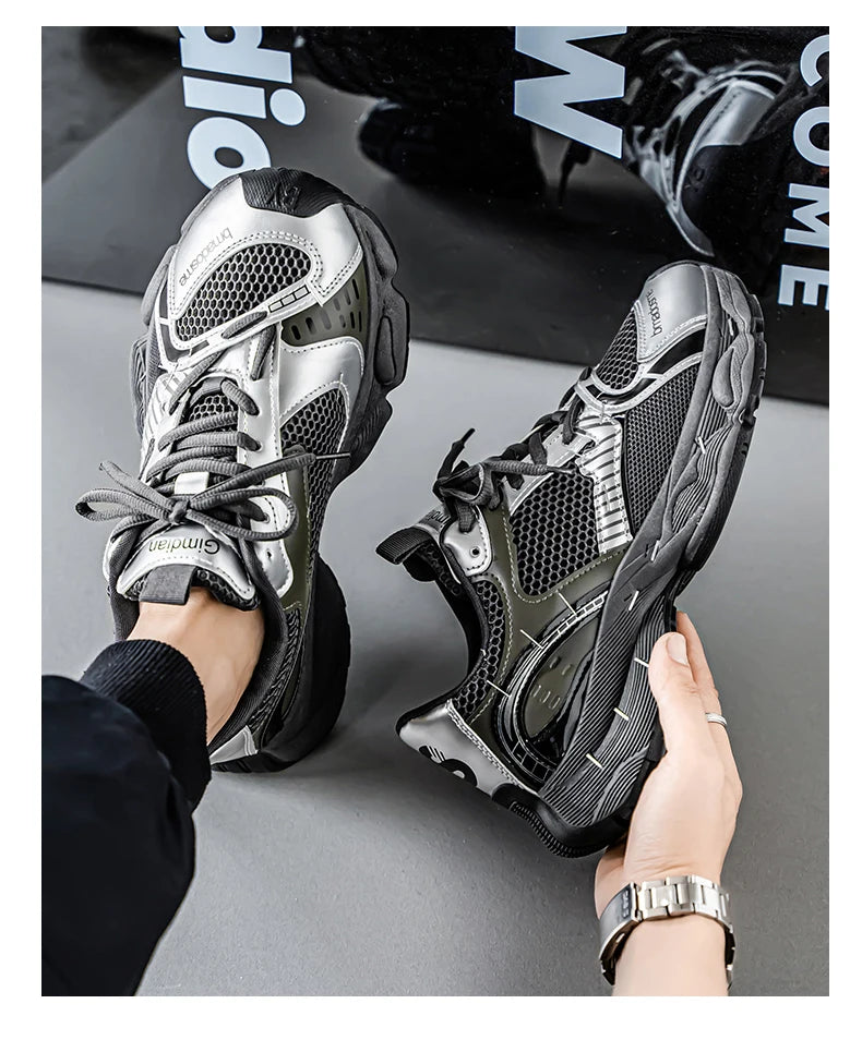Chunky sneakers summer classic retro breathable comfort men's casual soprts