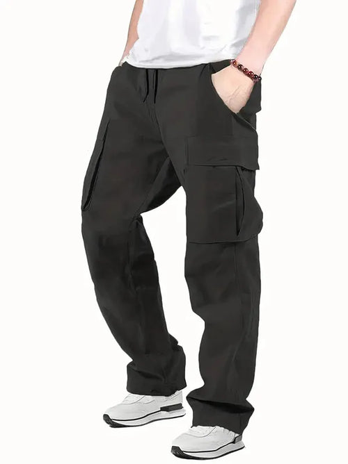 2025Mens Casual Jogger Pants Relaxed Fit Cargo Pants Drawstring Sweatpants Hiking Outdoor Twill Sport Pants