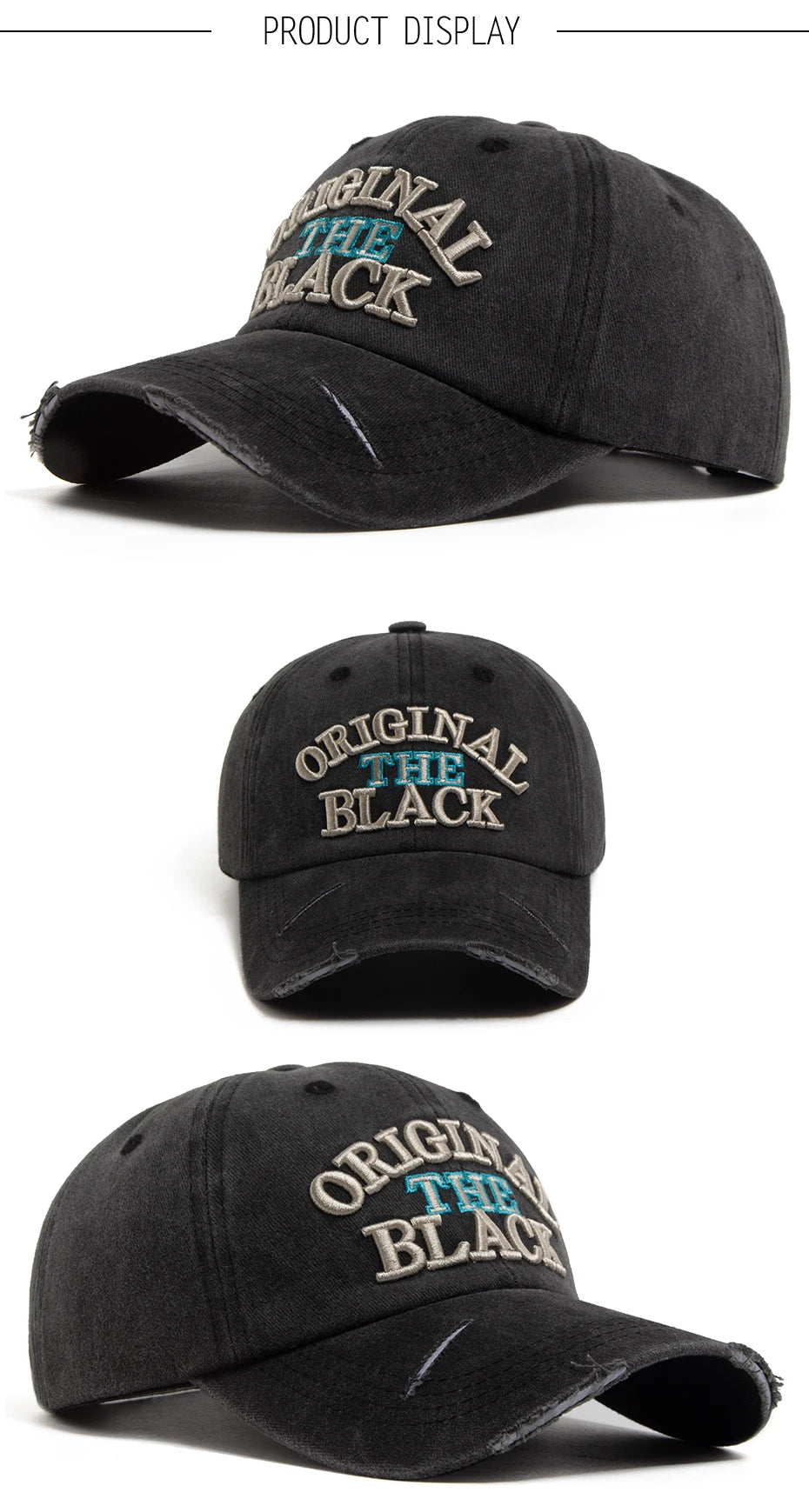 Vintage Baseball Cap Men Women Letter Embroidery Snapback Spring Summer Washed