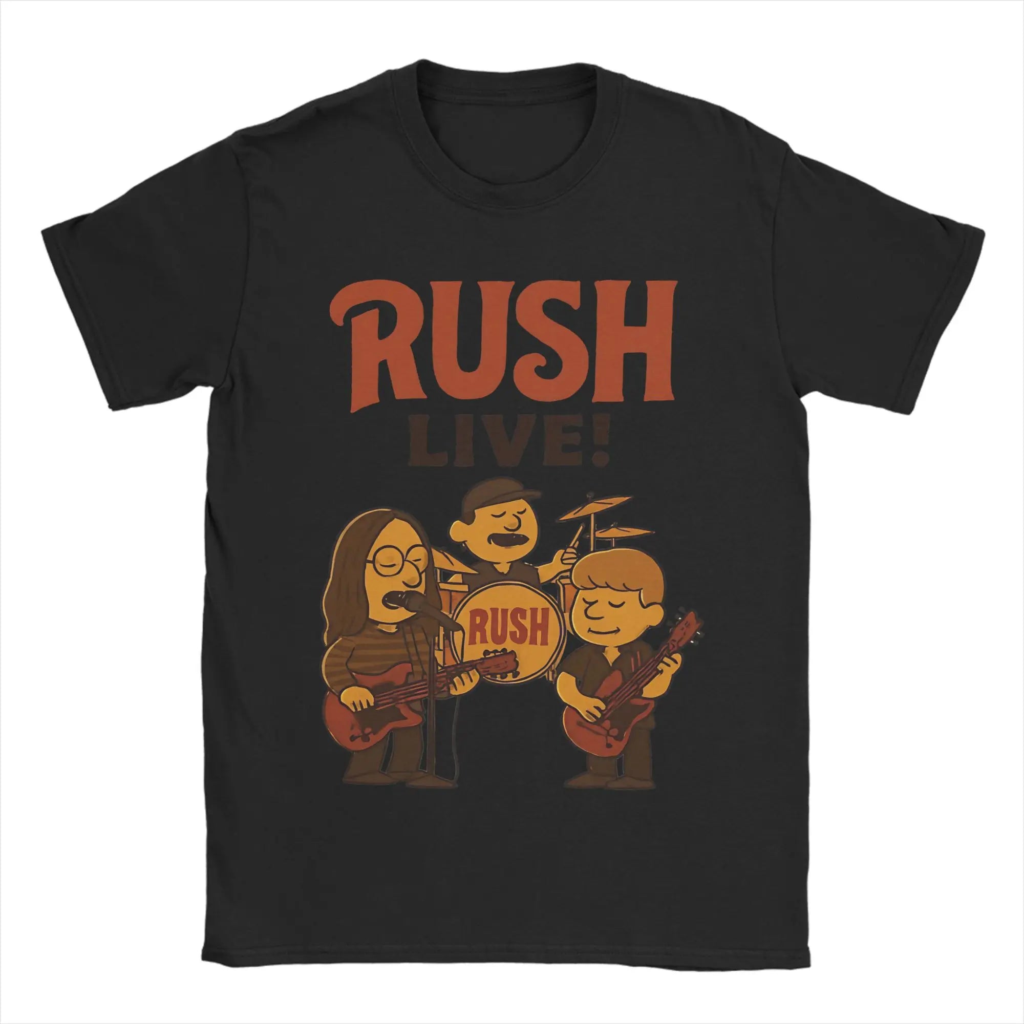 Oversized T Shirt Beach  Rock Music Rush Band Fashion T Shirts  Pure Cotton Tshirt for Men Y2K Casual Big Size Short Sleeve Tees