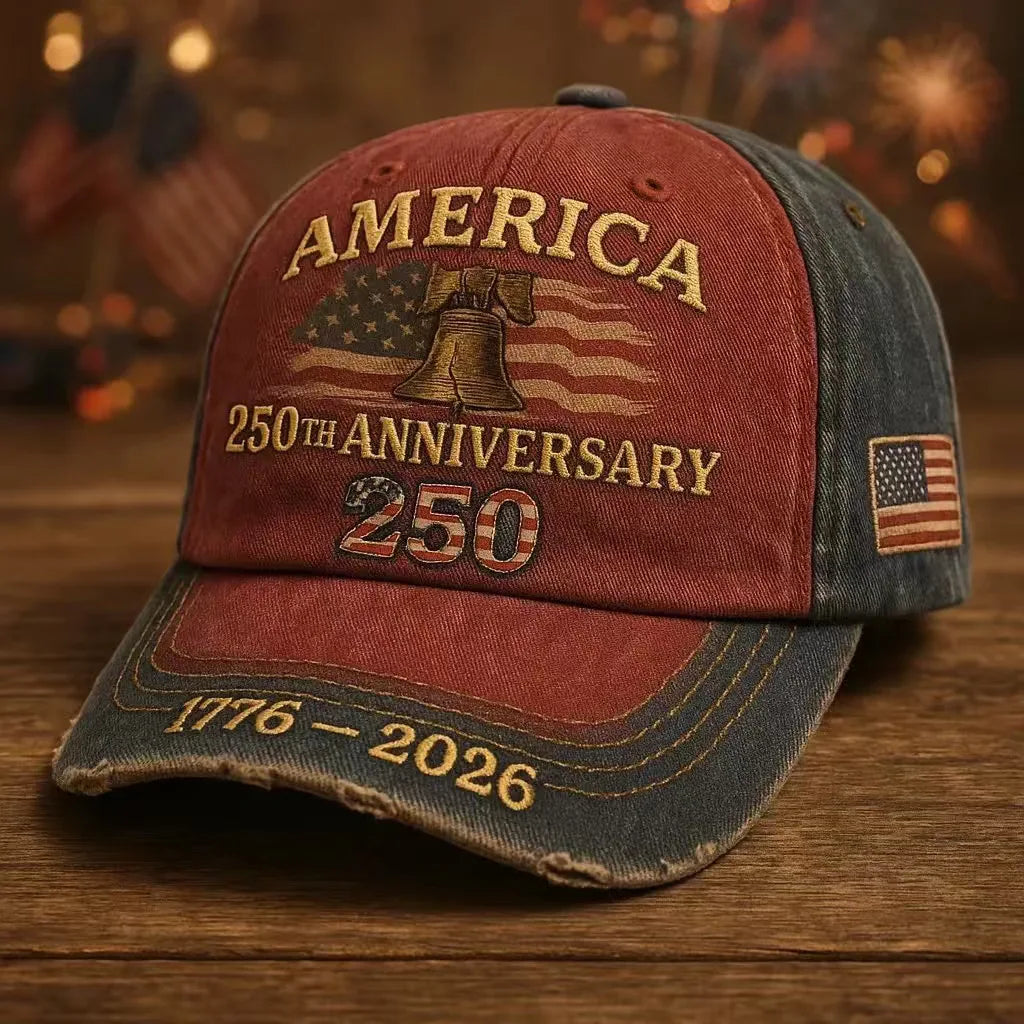 wholesale -Vintage Distressed 250th Anniversary Baseball Cap