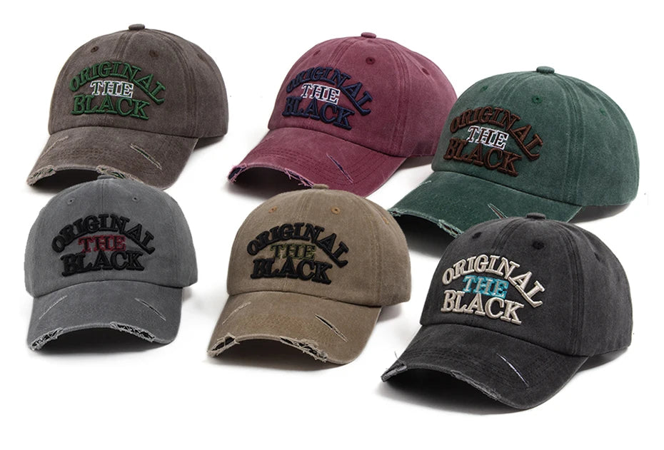Vintage Baseball Cap Men Women Letter Embroidery Snapback Spring Summer Washed