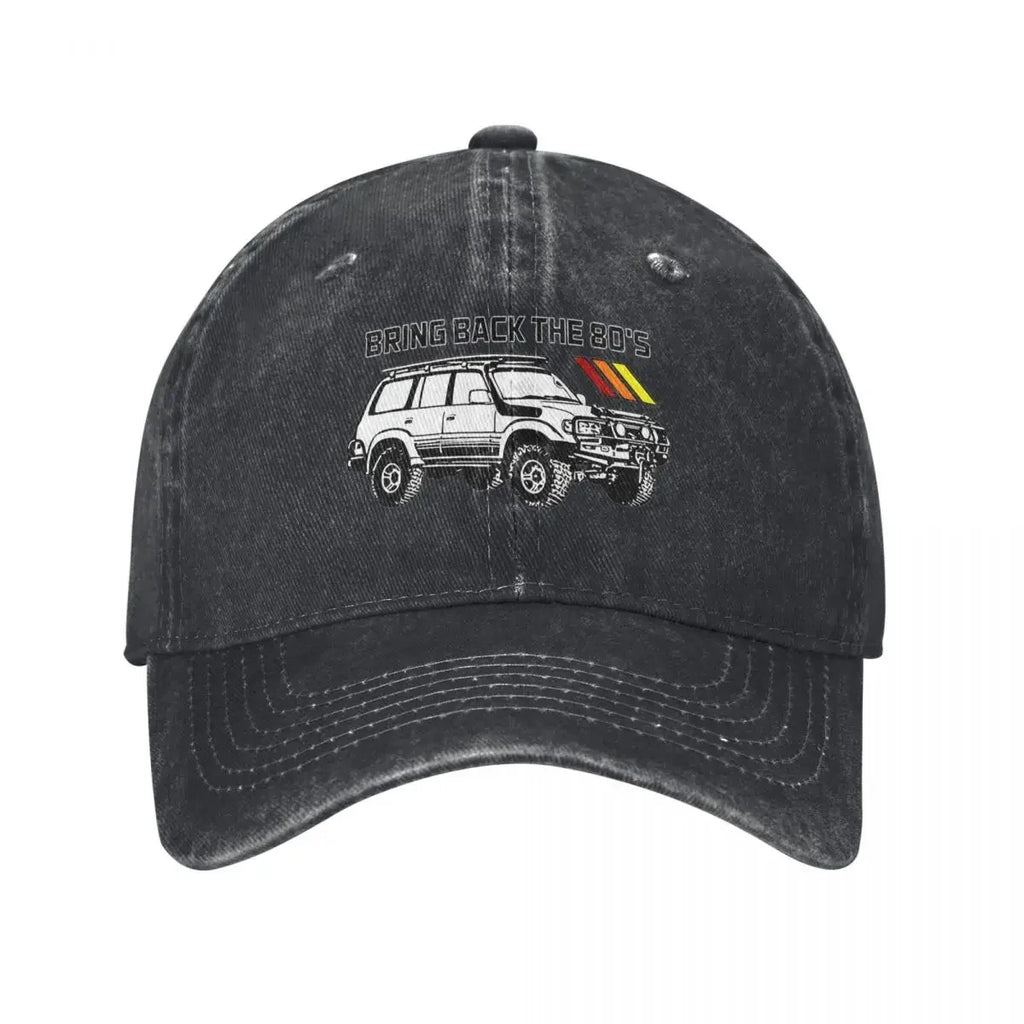 Vintage Land Car Cruiser Baseball Cap Men Women Distressed Cotton Headwear