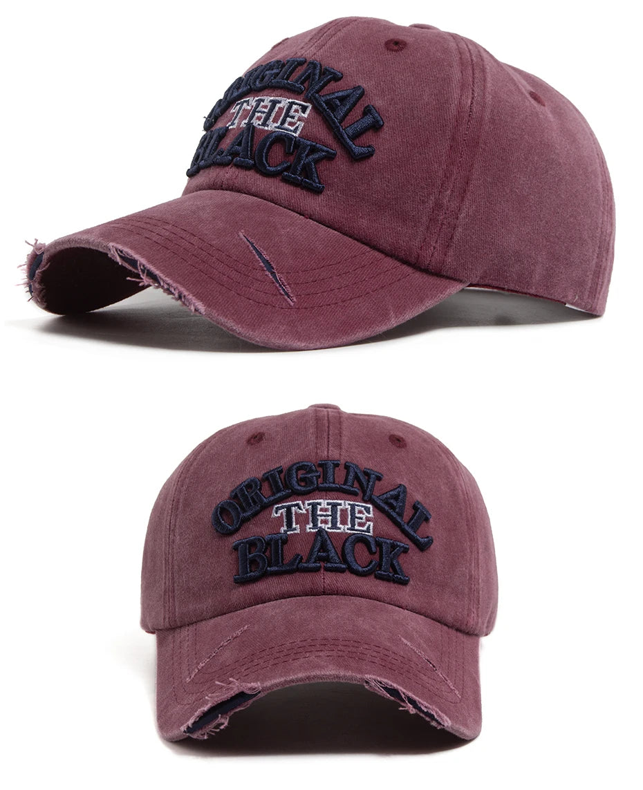 Vintage Baseball Cap Men Women Letter Embroidery Snapback Spring Summer Washed