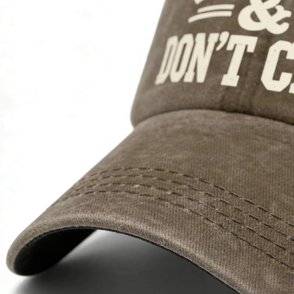 Vintage Baseball Caps Retro OLD Dont Care  printing Hat Unisex Style Distressed Washed