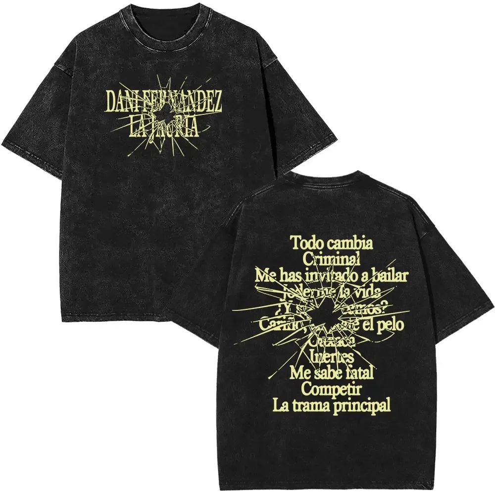 Summer Casual Oversized T-shirts Rapper Dani Fernandez Fashion Graphics Vintage