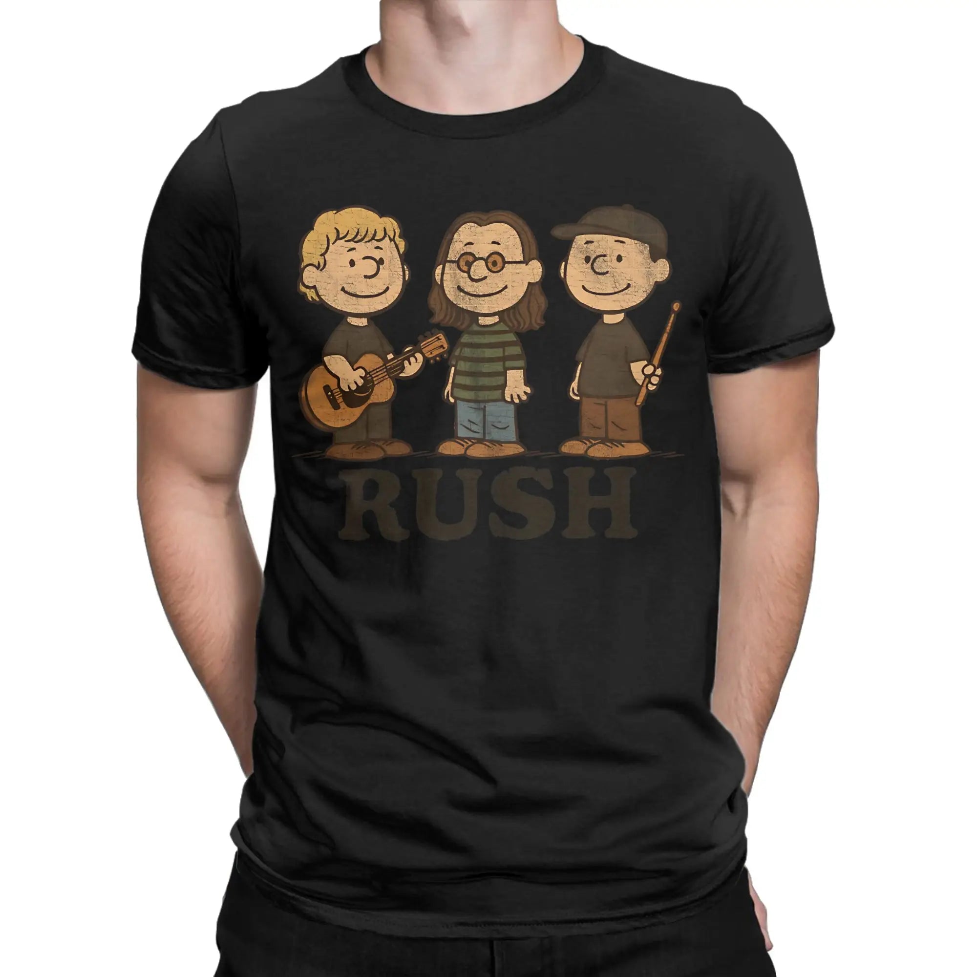 Oversized T Shirt Beach  Rock Music Rush Band Fashion T Shirts  Pure Cotton Tshirt for Men Y2K Casual Big Size Short Sleeve Tees
