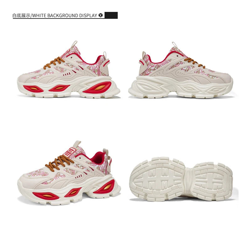 Chunky Sneakers Mens Original Designer Sports Shoes Fashion Casual Leather Fabric