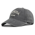 Vintage Washed Cowboy Baseball Cap for Men Women FLORIDA Embroidery