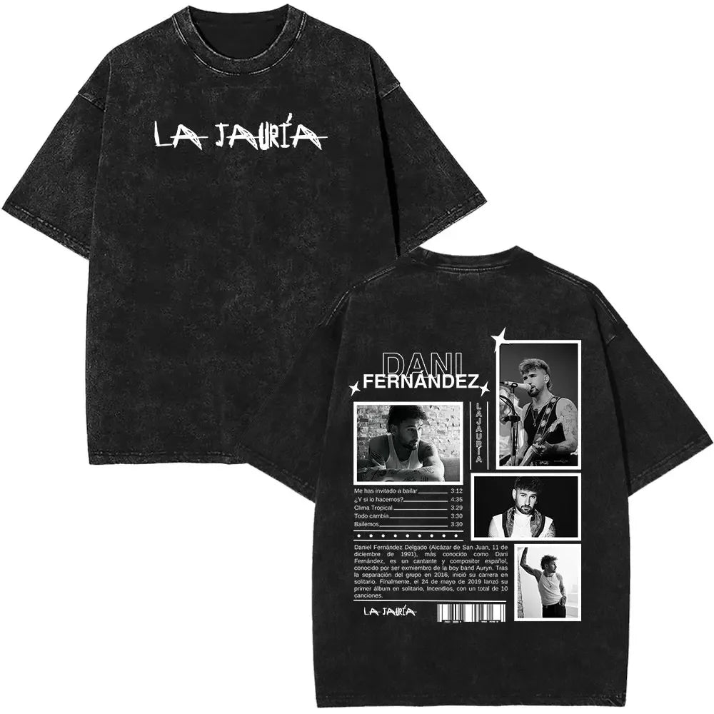 Summer Casual Oversized T-shirts Rapper Dani Fernandez Fashion Graphics Vintage