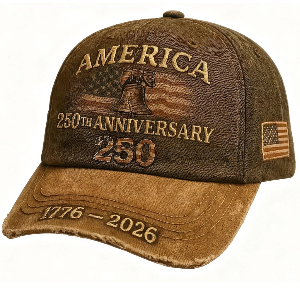 wholesale -Vintage Distressed 250th Anniversary Baseball Cap