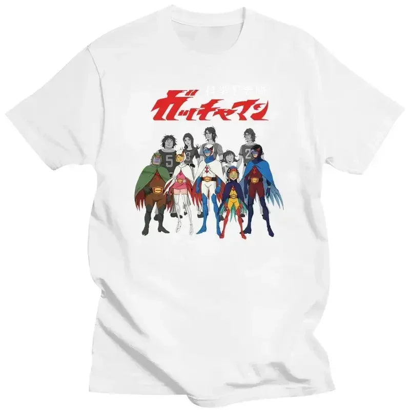 Men Clothing Graphic TShirts Oversized  Battle of The Planets Gatchaman Alter Ego Line-Up  Mens T-Shirt (Black) Oversized Summer