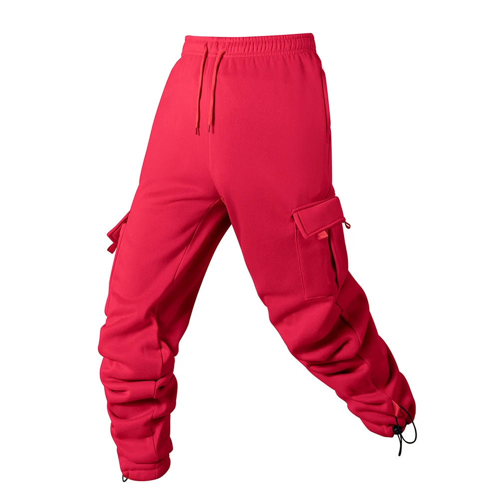 Men's Joggers Pants Loose Drawstring Long Pants Men Multi-pocket Sweatpants