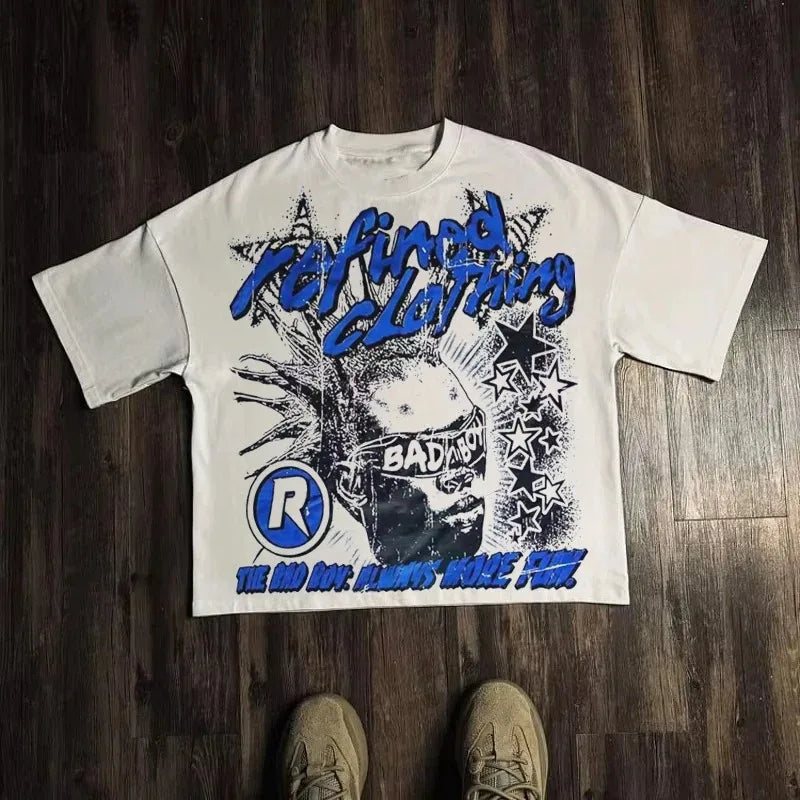 Graphic T-shirt Men Women Vintage Top Hip Hop Streetwear Oversized Tshirt