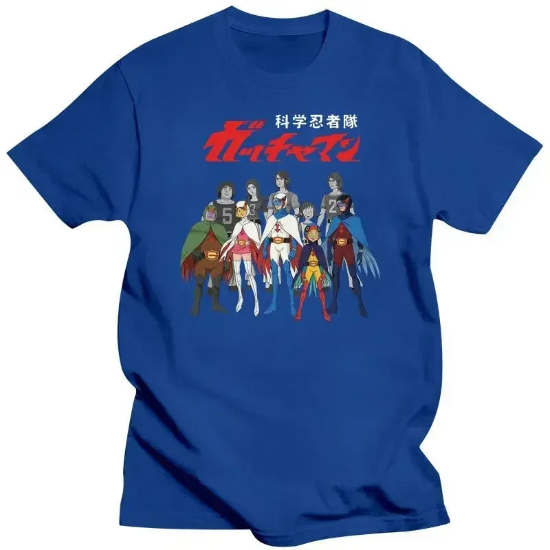 Men Clothing Graphic TShirts Oversized  Battle of The Planets Gatchaman Alter Ego Line-Up  Mens T-Shirt (Black) Oversized Summer