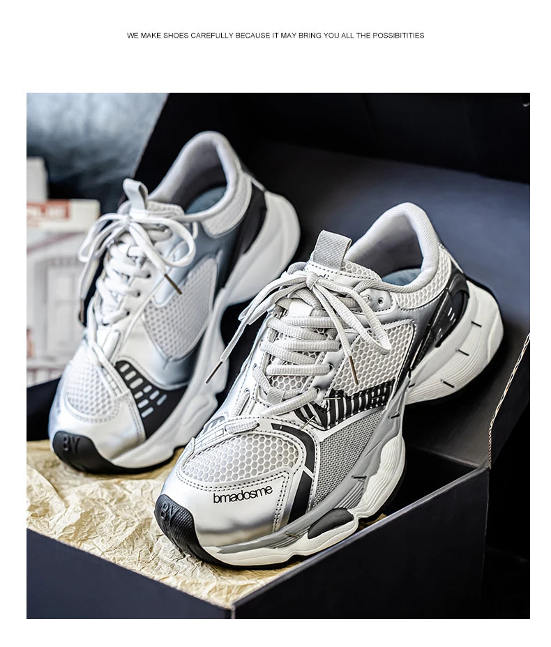 Chunky sneakers summer classic retro breathable comfort men's casual soprts