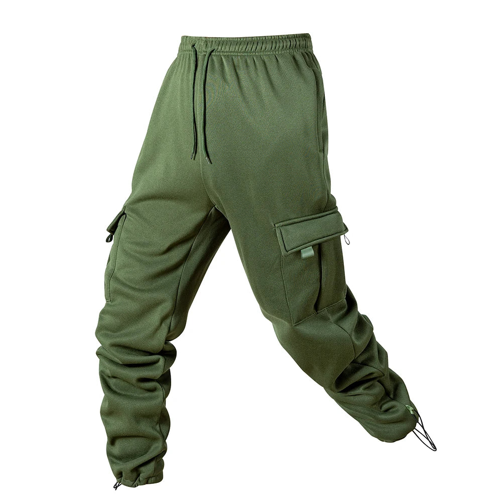 Men's Joggers Pants Loose Drawstring Long Pants Men Multi-pocket Sweatpants