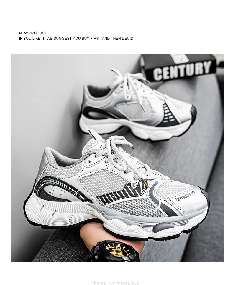 Chunky sneakers summer classic retro breathable comfort men's casual soprts