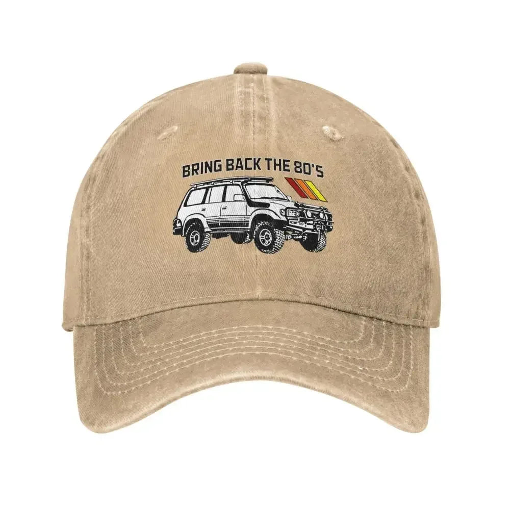 Vintage Land Car Cruiser Baseball Cap Men Women Distressed Cotton Headwear
