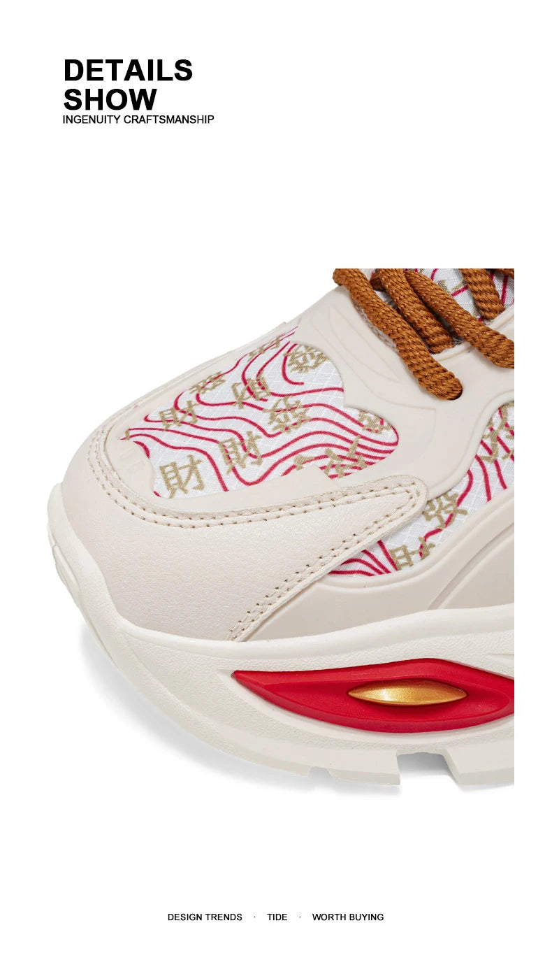 Chunky Sneakers Mens Original Designer Sports Shoes Fashion Casual Leather Fabric