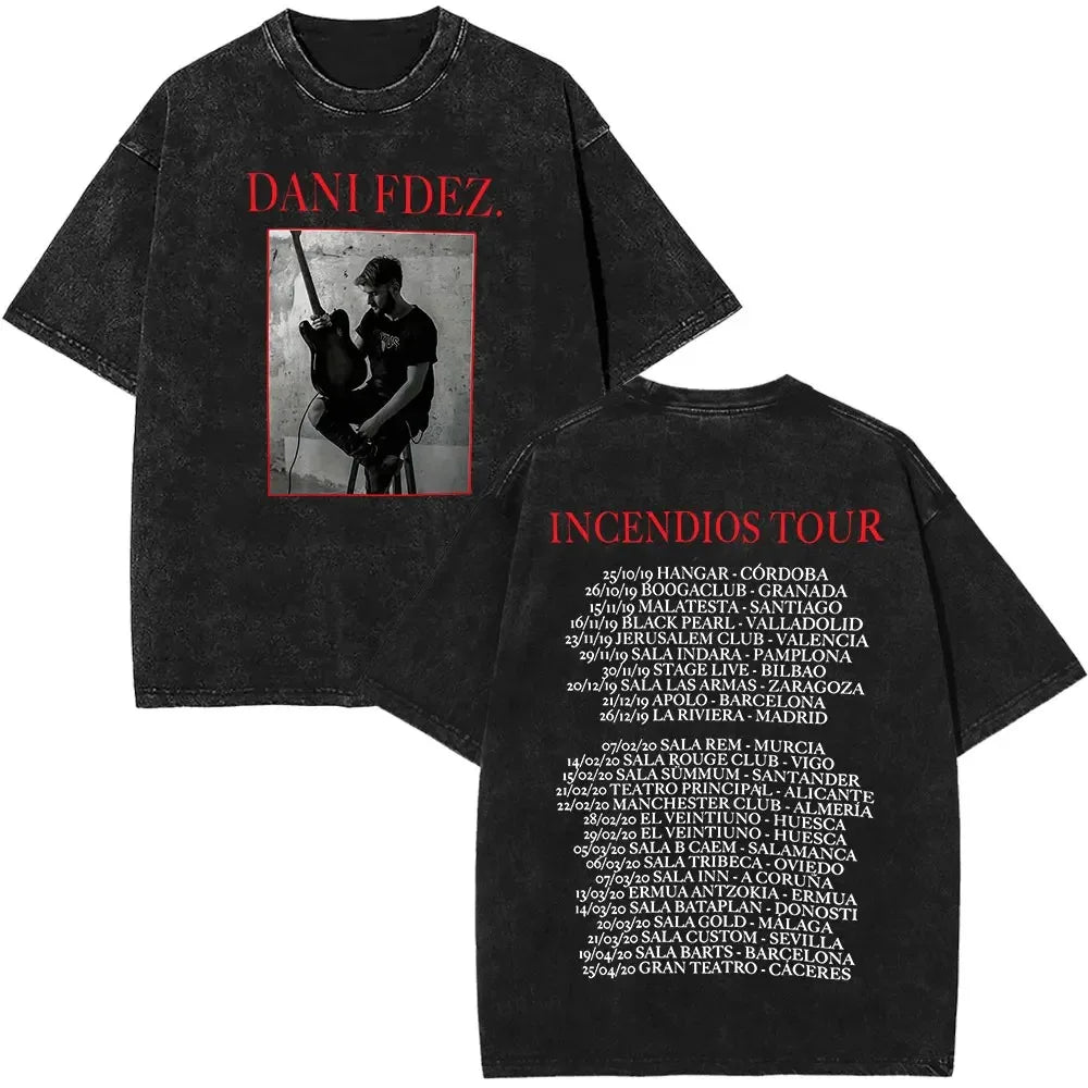 Summer Casual Oversized T-shirts Rapper Dani Fernandez Fashion Graphics Vintage