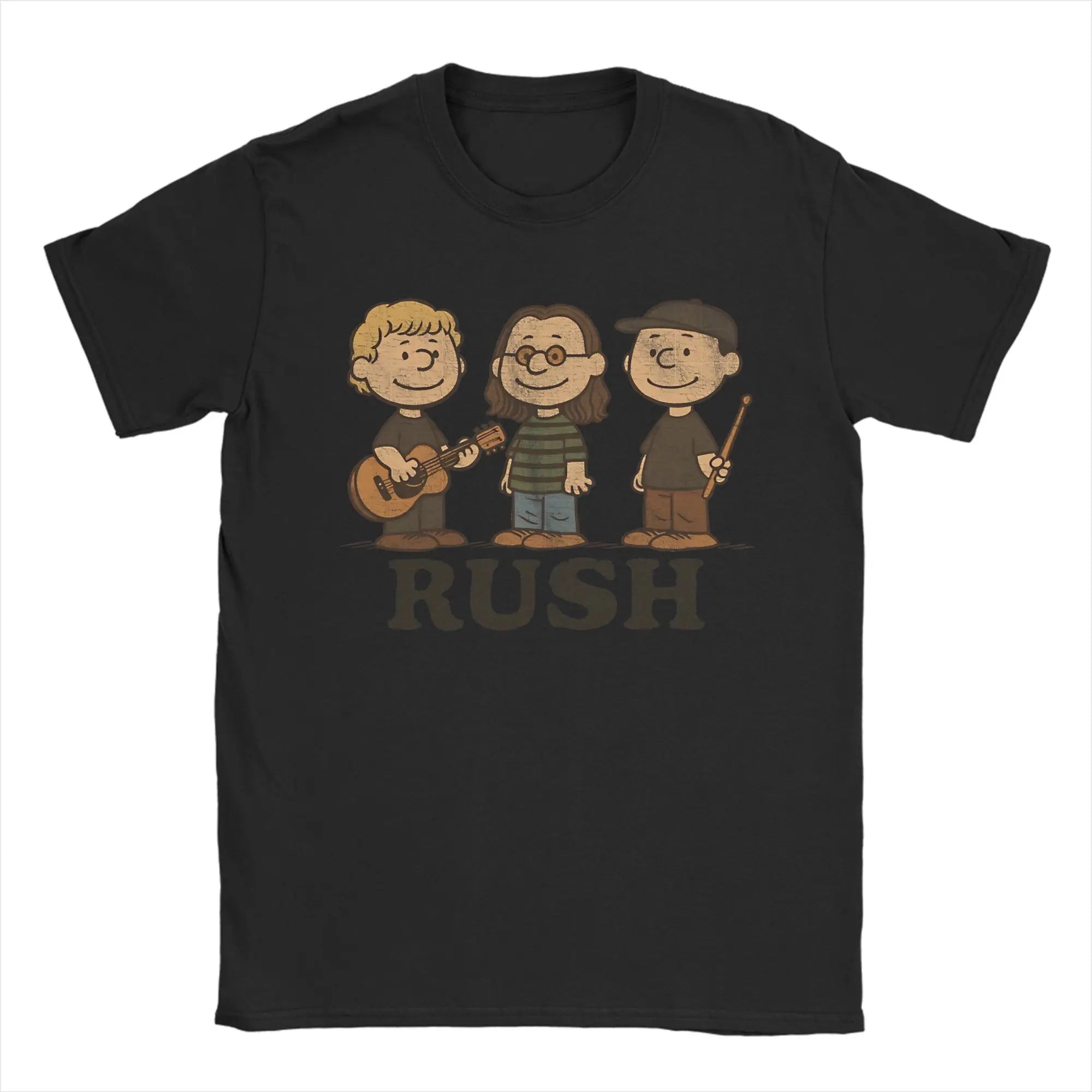 Oversized T Shirt Beach  Rock Music Rush Band Fashion T Shirts  Pure Cotton Tshirt for Men Y2K Casual Big Size Short Sleeve Tees