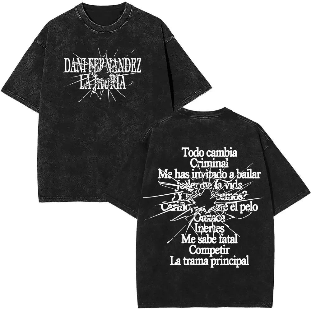 Summer Casual Oversized T-shirts Rapper Dani Fernandez Fashion Graphics Vintage
