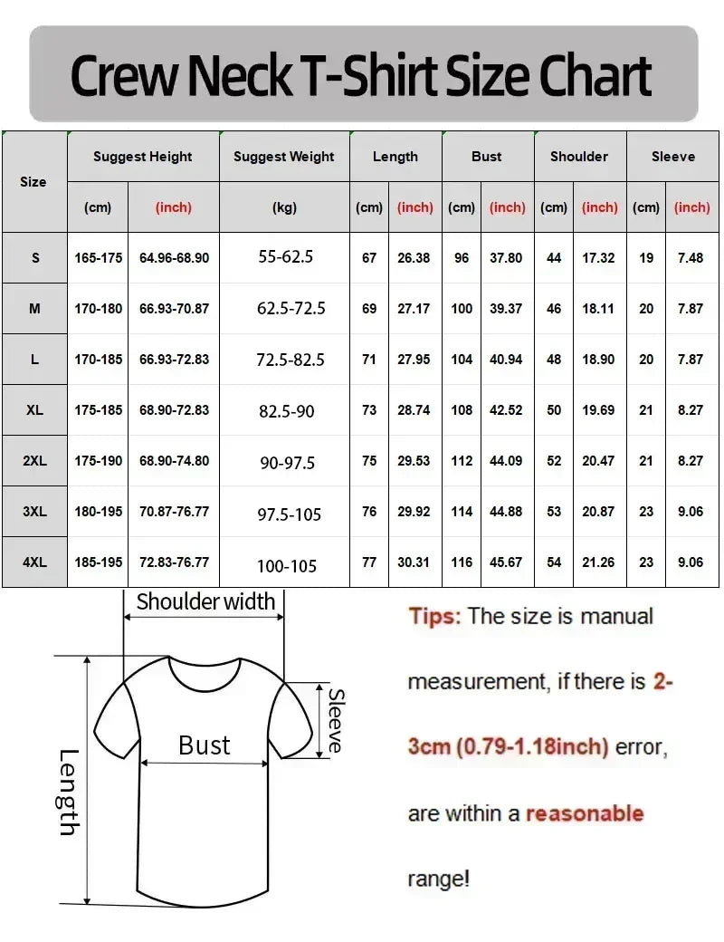 Graphic T-shirt Men Women Vintage Top Hip Hop Streetwear Oversized Tshirt
