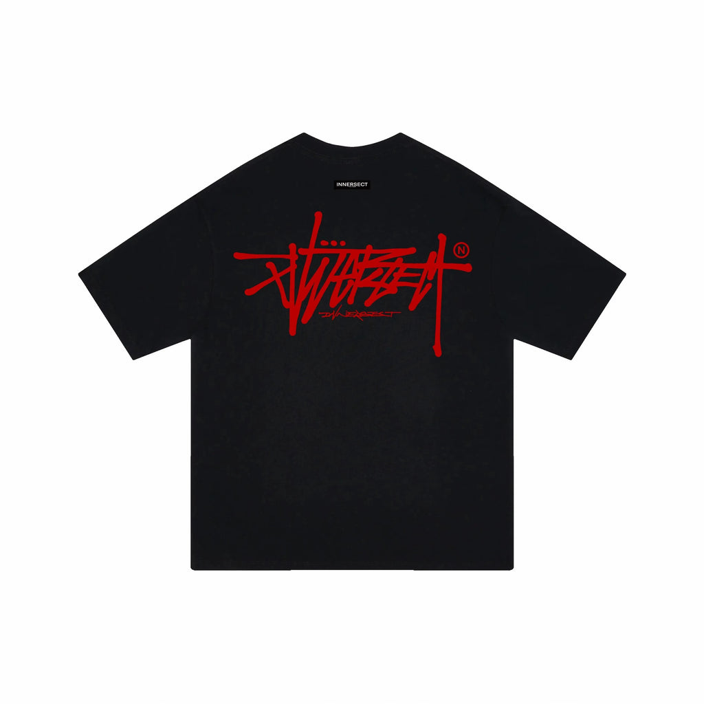 Graffiti Logo Oversized T-Shirt Men Women Streetwear Hip Hop Short Sleeve Tee