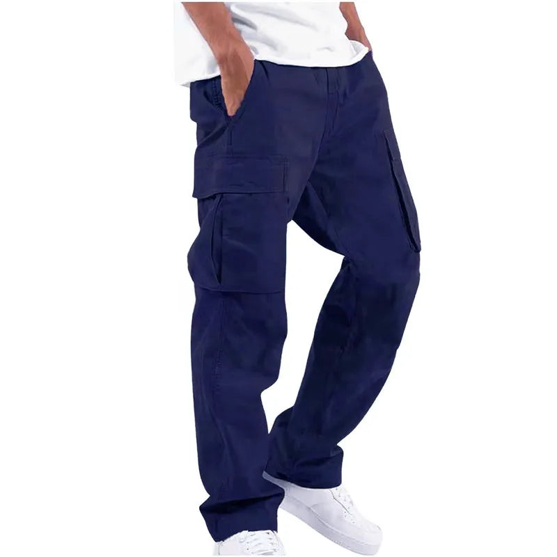 2025Mens Casual Jogger Pants Relaxed Fit Cargo Pants Drawstring Sweatpants Hiking Outdoor Twill Sport Pants