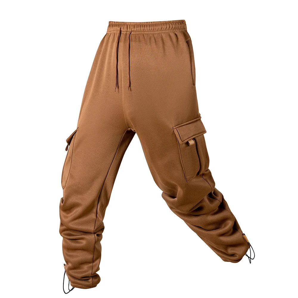 Men's Joggers Pants Loose Drawstring Long Pants Men Multi-pocket Sweatpants