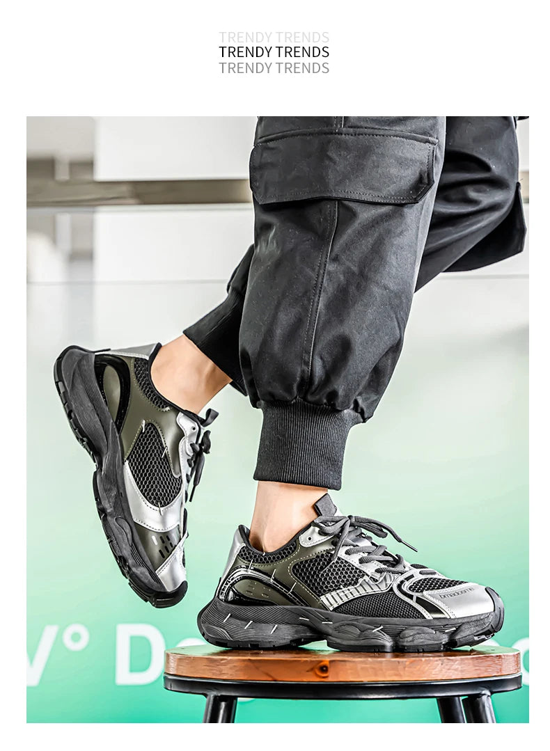 Chunky sneakers summer classic retro breathable comfort men's casual soprts