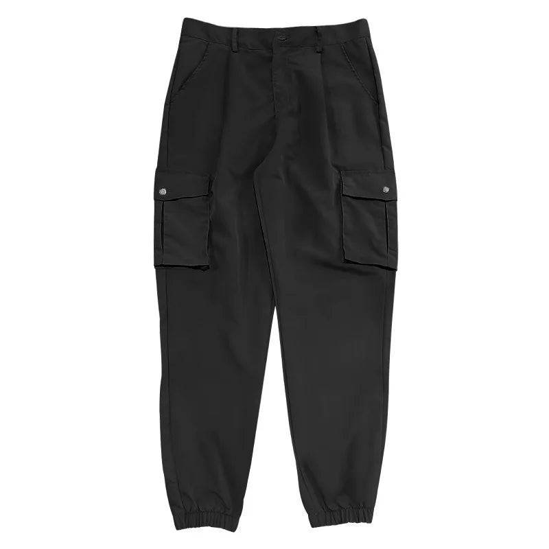 Men's Cargo Jogger Pants Multi Pocket Elastic Waist Casual Trousers