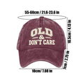 Vintage Baseball Caps Retro OLD Dont Care  printing Hat Unisex Style Distressed Washed